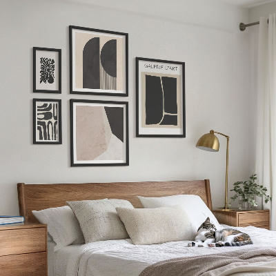 Billedsæt over sofa Stilfuld minimalistisk grafik