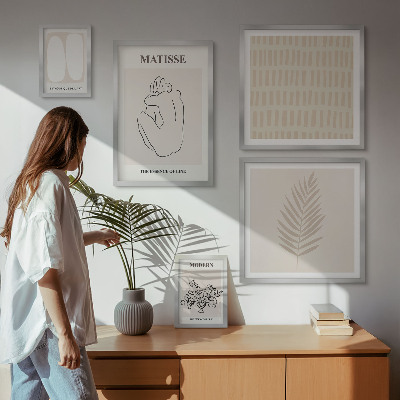 Billedkomposition til væg Minimalistiske former