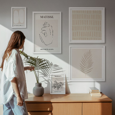 Billedkomposition til væg Minimalistiske former
