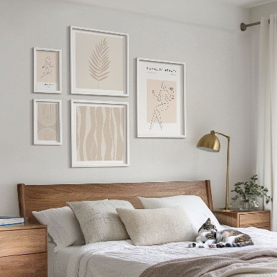 Billedsæt over sofa Smukke minimalistiske motiver