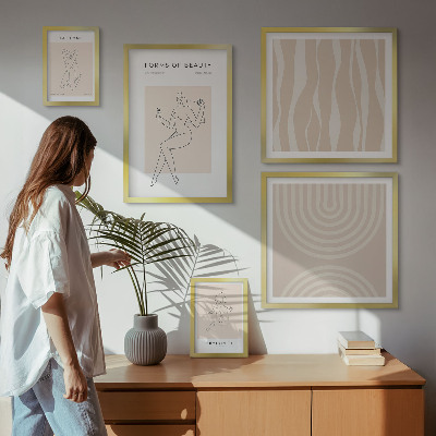 Billedkomposition til væg Minimalistiske former for skønhed