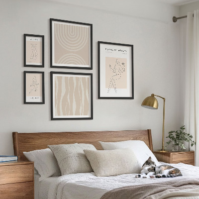 Billedkomposition til væg Minimalistiske former for skønhed