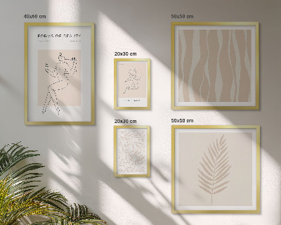 Billedsæt over sofa Stilfuld grafik af kvinder og planter