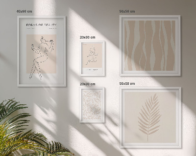 Billedsæt over sofa Stilfuld grafik af kvinder og planter