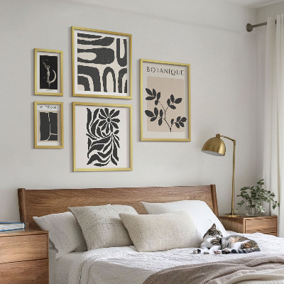 Billedsæt over sofa Moderne plantemotiver