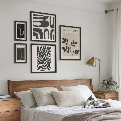 Billedsæt over sofa Moderne plantemotiver