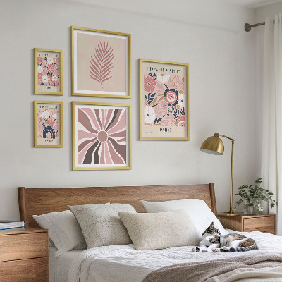 Billedkomposition til væg Blomstermarkeder i bohemestil
