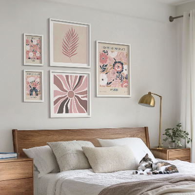 Billedkomposition til væg Blomstermarkeder i bohemestil