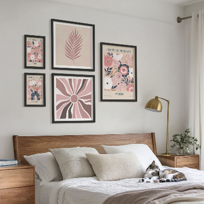 Billedkomposition til væg Blomstermarkeder i bohemestil