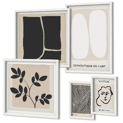 Billedkomposition til væg Stilfuld grafik minimalistiske linjer