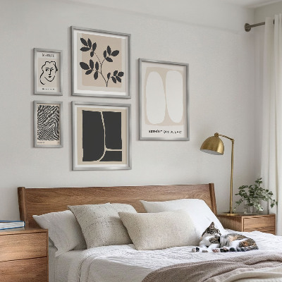 Billedkomposition til væg Stilfuld grafik minimalistiske linjer