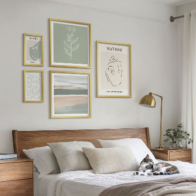Billedsæt over sofa Stilfuld plantegrafik