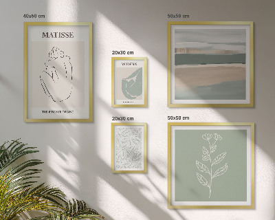 Billedsæt over sofa Stilfuld plantegrafik