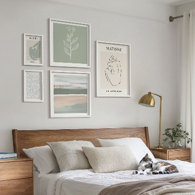 Billedsæt over sofa Stilfuld plantegrafik