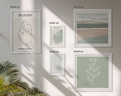 Billedsæt over sofa Stilfuld plantegrafik