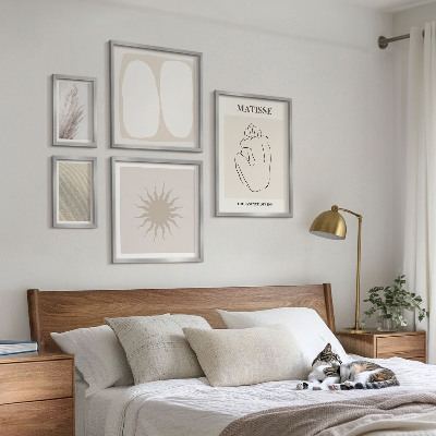 Billedkomposition til væg Minimalistiske former i boho-stil