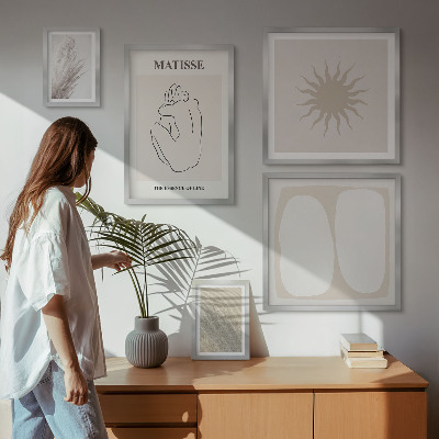 Billedkomposition til væg Minimalistiske former i boho-stil