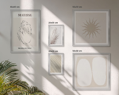 Billedkomposition til væg Minimalistiske former i boho-stil