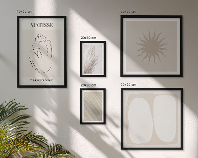 Billedkomposition til væg Minimalistiske former i boho-stil