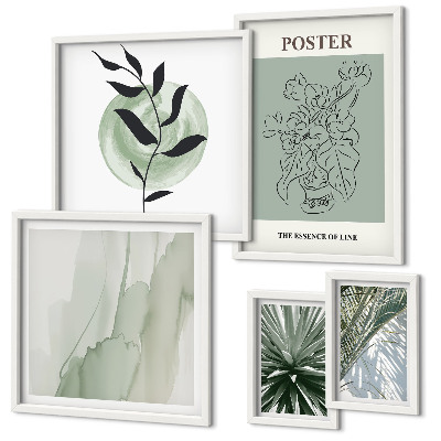 Billedsæt over sofa Planteinspirationer natur