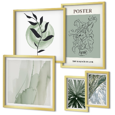 Billedsæt over sofa Planteinspirationer natur