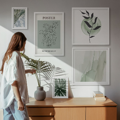 Billedsæt over sofa Planteinspirationer natur