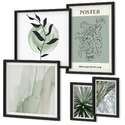Billedsæt over sofa Planteinspirationer natur