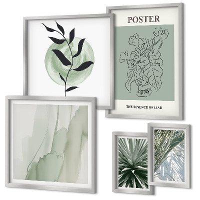 Billedsæt over sofa Planteinspirationer natur