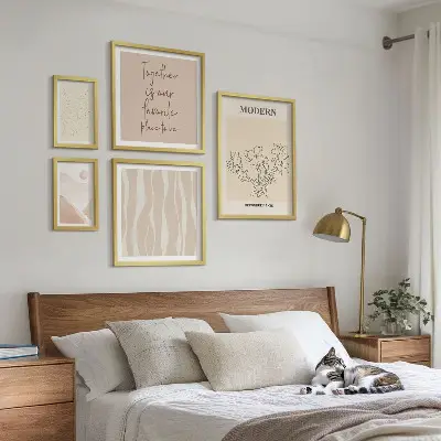 Billedkomposition til væg moderne minimalistisk stil