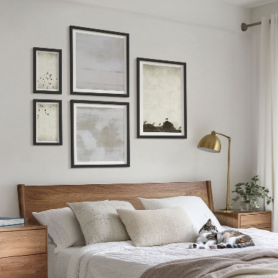 Billedsæt over sofa Minimalistiske fugle i flugt