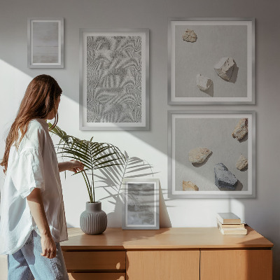 Billedsæt over sofa Moderne minimalistiske teksturer