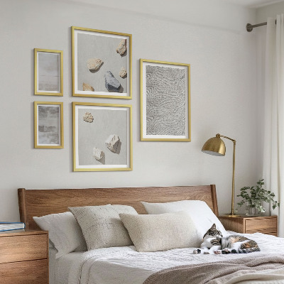 Billedsæt over sofa Moderne minimalistiske teksturer