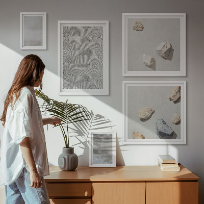 Billedsæt over sofa Moderne minimalistiske teksturer