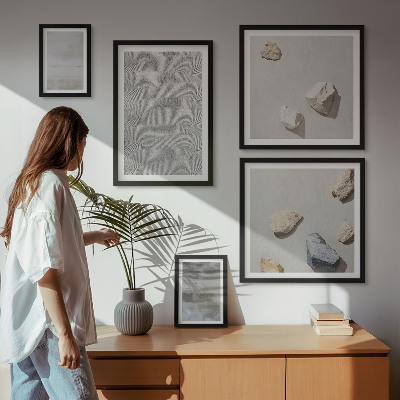Billedsæt over sofa Moderne minimalistiske teksturer