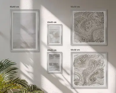 Billedkomposition til væg med slidte teksturer i moderne stil