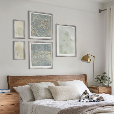 Billedsæt over sofa Pastel akvarelmaling teksturer