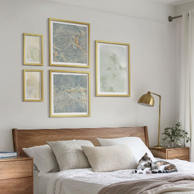 Billedsæt over sofa Pastel akvarelmaling teksturer