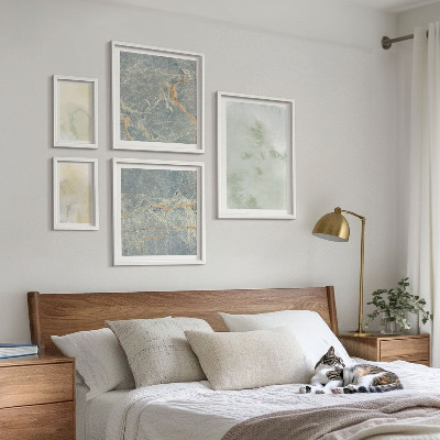 Billedsæt over sofa Pastel akvarelmaling teksturer