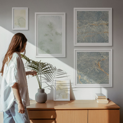 Billedsæt over sofa Pastel akvarelmaling teksturer