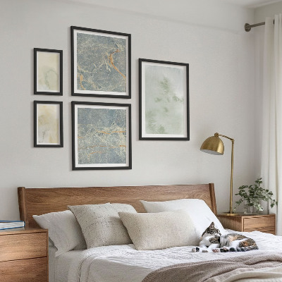 Billedsæt over sofa Pastel akvarelmaling teksturer