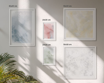Billedsæt over sofa Pastel akvareller på lærred
