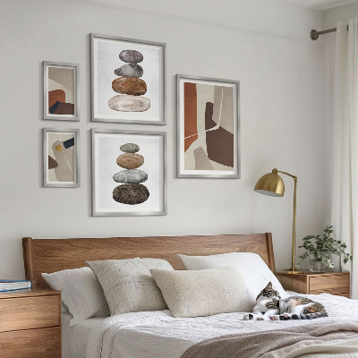 Billedsæt over sofa Abstrakt boho ny kunst