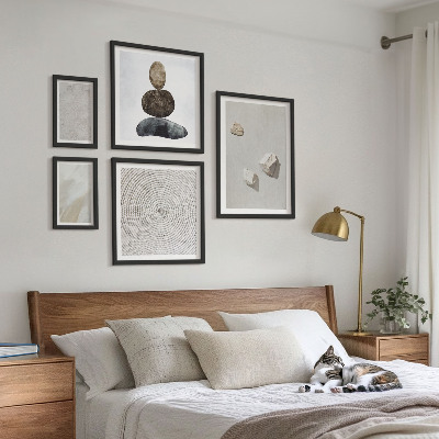 Billedsæt over sofa Moderne maling af sandsten