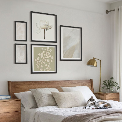 Billedkomposition til væg Blomster, moderigtige boho teksturer