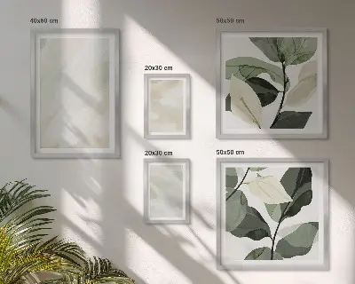 Abstrakt boho maleri billedsæt til over sofaen