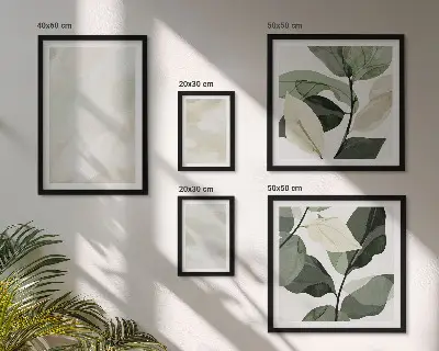 Abstrakt boho maleri billedsæt til over sofaen