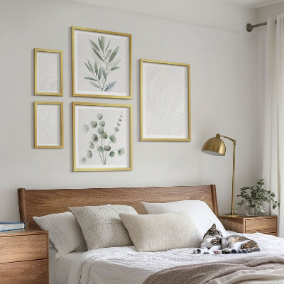 Billedsæt over sofa Elegant marmor kviststruktur