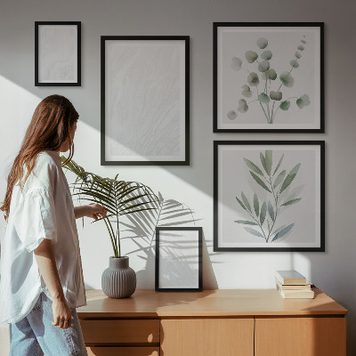 Billedsæt over sofa Elegant marmor kviststruktur