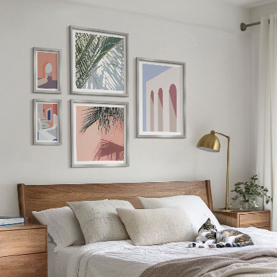 Billedsæt over sofa Illustrationer af byarkitektur