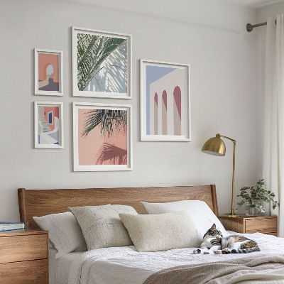 Billedsæt over sofa Illustrationer af byarkitektur
